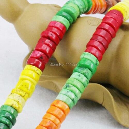 3x8mm Accessory Crafts Abacus Turkey Howlite Chalcedony DIY Beads Loose Fitting Stone Girl Jewelry Making Gifts Ornaments 15inch