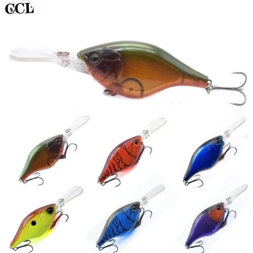 CCLTBA 110MM 22.5G Crankbait Deep Long Diving Lip Hard Crank Bait Two Sharp Treble Fishing Hooks Bait Fat Wobbler Fishing Lure