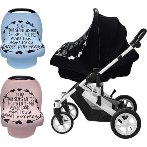 Baby Car Seat Cover Nursing Covers Soft Breathable Stretchy Breastfeeding Scarf Shawl No Touch Sign Infant Carseat Canopy NEW