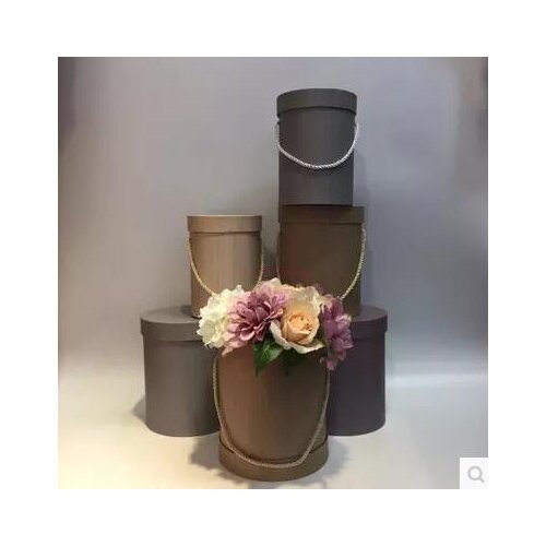 Custom metal cover cylinder colorful round paper box for tea packaging