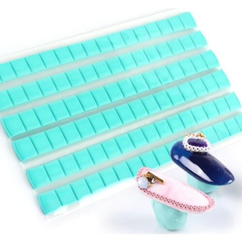 1pack Sticky Manicure Clay Nails Display Practice False Nail Tips Removable Adhesive Glue Stud Nail Art Tools Accessory LY1783