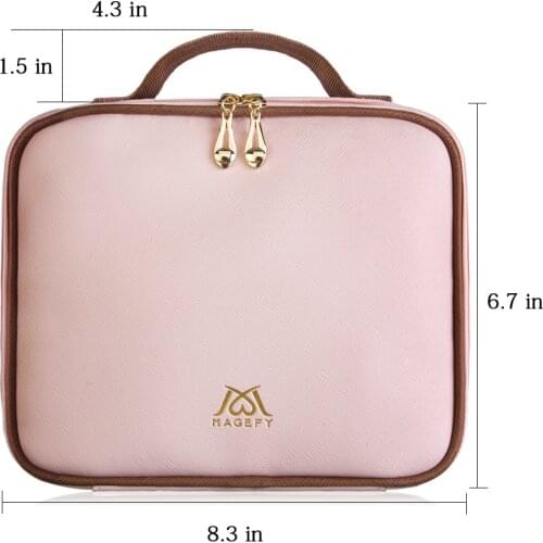 MAANGE 1 PCS Cosmetic Bag Makeup Brush Case Travel Makeup Pouch Beauty Container Makeup Brush Holder Storage Cosmetic Organizer