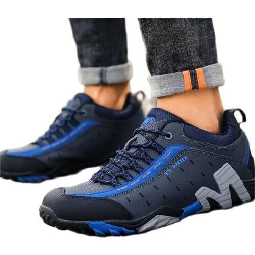 Waterproof Genuine Leather Sneakers Men Outdoor Running Shoes Sports Basket Homme Ankle Boots Walking Shoes Zapatillas Hombre