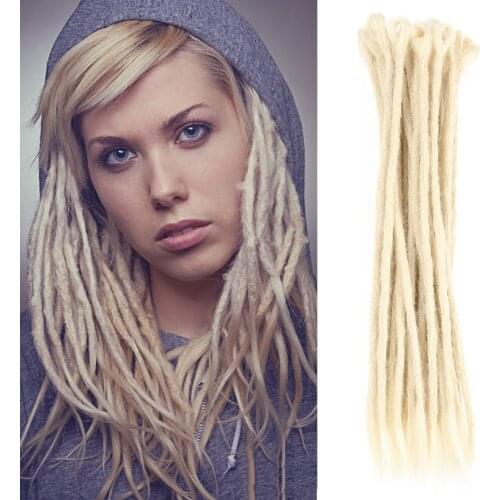 Natifah 20 Inch Dreadlocks Synthetic Hair Extensions Crochet Hair Ombre Color African Braids Long Straight Handmade Hot Sale