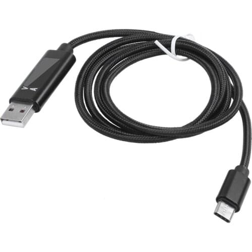 New USB Type C Cable, QC 3.0 Fast Charging Voltage and Current Display Braided USB C Data Sync Cable