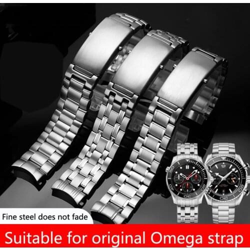 Mens 20mm22mm Watch Accessories Stainless Steel Strap for Omega 007 Seamaster Planet Ocean 300m Sports watchband Bracelet belt