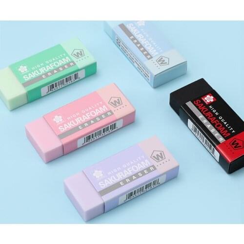 SAKURA FOAM Eraser High Quality W Eraser Pastel Colorful Japan