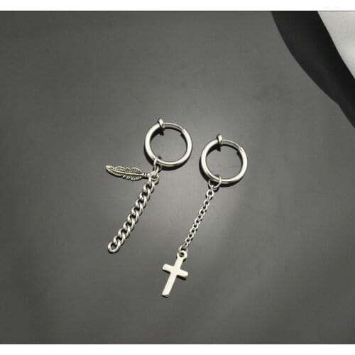 Fashion White CZ Tassel Pendant Stud Earrings for Women Minimalist Fine Jewelry Accessories