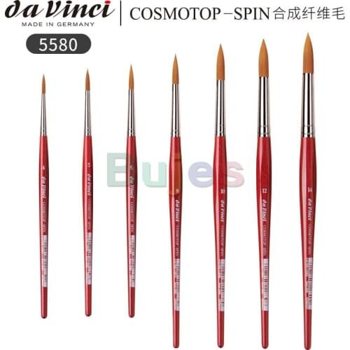 Da Vinci Watercolor Series 5580 Round - CosmoTop Spin Multi-Diameter Synthetic - Holds More Water Than Any Other Synthetic