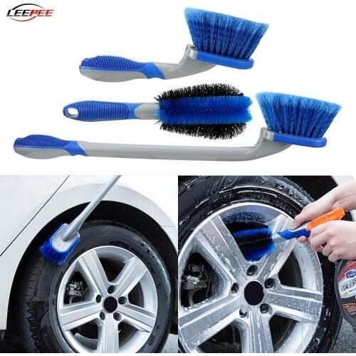 Hard PP Bristles Car Brushes for Tire Wheel Hub Cleaning Washing Tool Kit Truck SUV Off Road 4x4 Motorcycle Auto Accessories