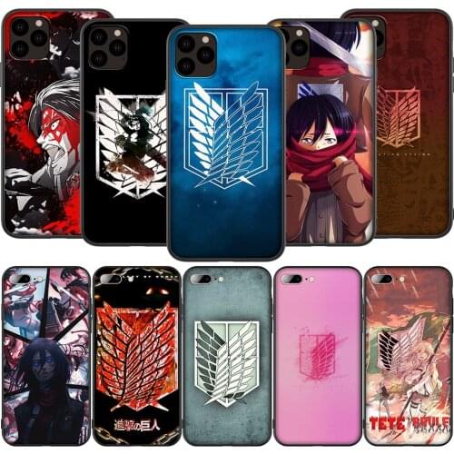 Lavaza K13 Anime Attack on Titan Silicone Soft Case for iPhone 12 Mini 11 Pro XS Max XR X 8 7 6 6S Plus 5 5S SE 2020