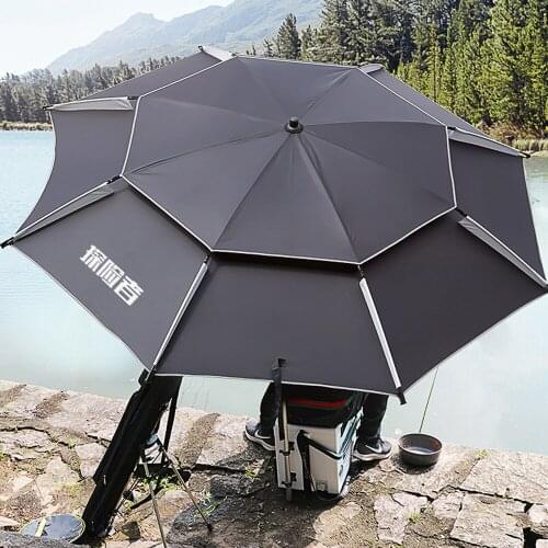 360' Outdoor Beach Camping Fishing Umbrella folding Sun Protection Anti UV Sunshade Umbrella Waterproof Awning Rain Tool 2m-2.6m