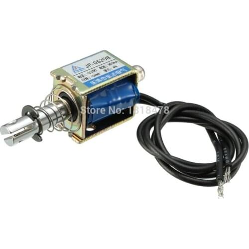 JF-0520B DC6V 12V 24V 4N 10mm Stroke Pull Push Solenoid Electromagnet Open Frame Type Linear Motion JF-0520B