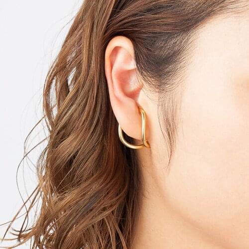 Three ways to wear line ear clip style no pierced earrings niche earrings retro ear bone clip female