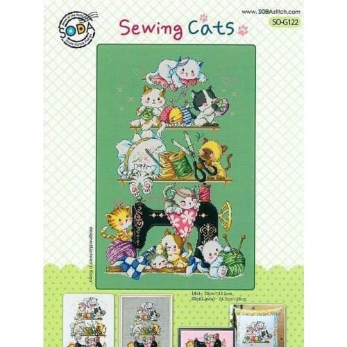 Gold Collection Lovely Counted Cross Stitch Kit Sewing Cats tailor tools Cat Cake Tower SO G122