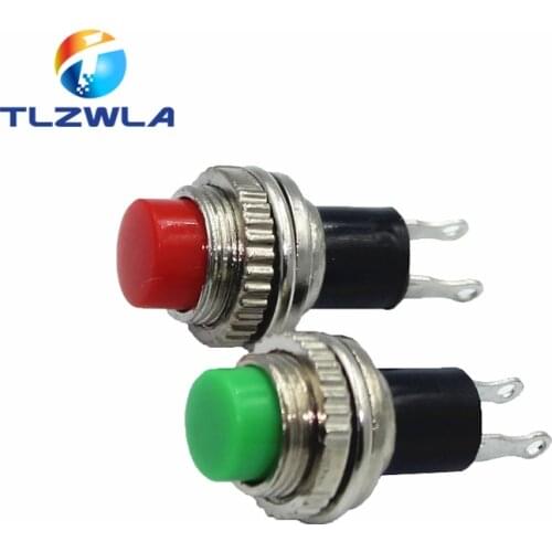10pcs Panel mount 10mm Momentary OFF-(ON) Push button Switch Upper Screw Thread