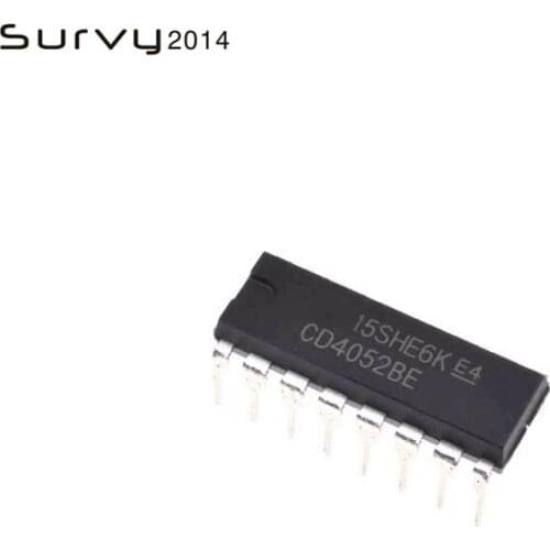 10PCS/Lot CD4052BE DIP16 CD4052 DIP 4052BE DIP-16 new and original IC diy electronics