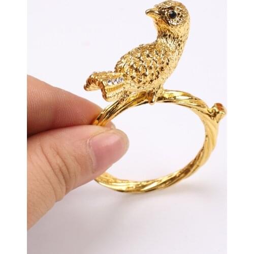 10pcs Plated metal golden bird model room napkin buckle hotel napkin ring napkin ring