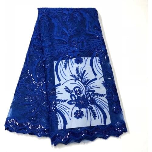 2020 High Quality Sequin Milk Silk Applique Stereoscopic Swiss French Net African Tulle Mesh Lace Fabric For Dress 5yards RL1026