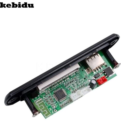 Kebidu Mini wireless 12V USB Power Supply TF Radio MP3 Decoder Board Audio Module for Car Remote Music Speaker