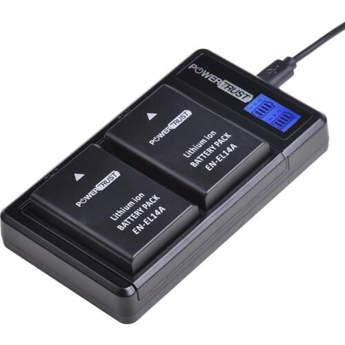 EN-EL14 EN EL14 EN-EL14a EL14a EL14 Battery + LCD Dual Charger for Nikon P7800,P7100,D3400,D5500,D5300,D5200,D3200,D3300,MH-24