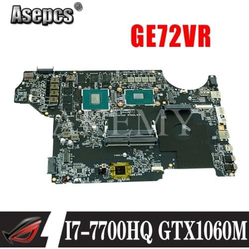 I7 7700HQ GPU GTX1060M MS-16JB1 motherboard msi GE62VR GE72VR notebook PC motherboard ver 100% Test OK