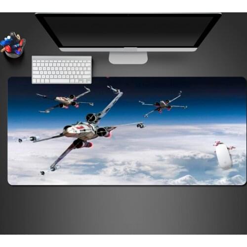 Space Fighter Battle Game Mouse Pad High Quality Rubber Gaming Mousepad Large Mause Pad Washable Gaming Mouse Mats Boy Gifts