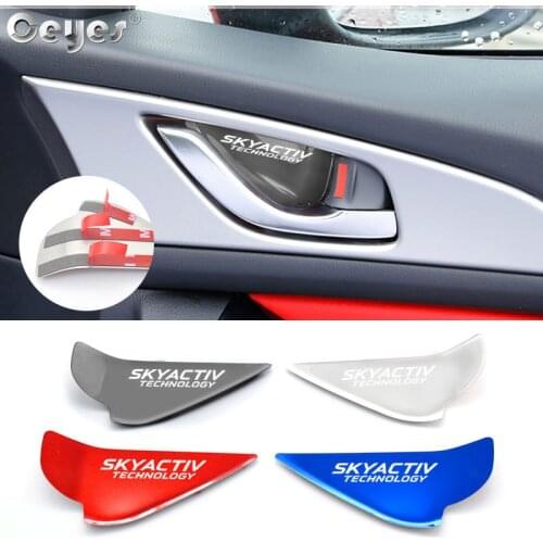 Car Interior Door Handle Bowl Covers For Mazda 3 6 Demio CX3 CX-5 CX5 CX 5 CX7 CX9 MX5 Axela ATENZA SKYACTIV logo Accessories