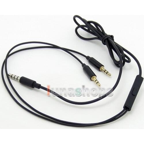 LN004761 With Mic Remote Volume Control Cable For Sol Republic Master Tracks HD V8 V10 V12 X3 Headphone