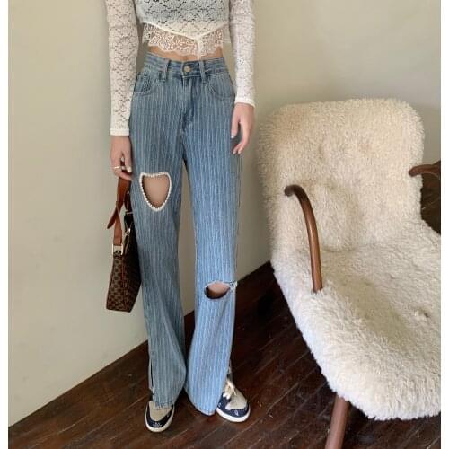 LOKEDIKE Womens High Jeans