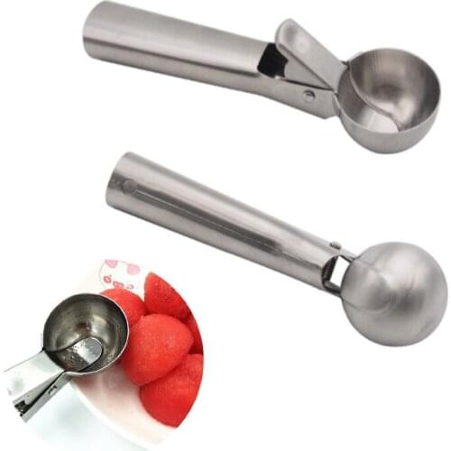 Ice Cream Scoop Stainless Steel Ice Cream Spoon Cookie Scoop Dessert Watermelon Fruit Baller Ice Ball Maker Kitchen Tools