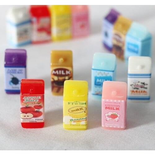 Kawaii Kids Toys Scale Milk Doll House Food Furniture Toys Miniature Doll House Toy Shooting Props Dolls Accessories