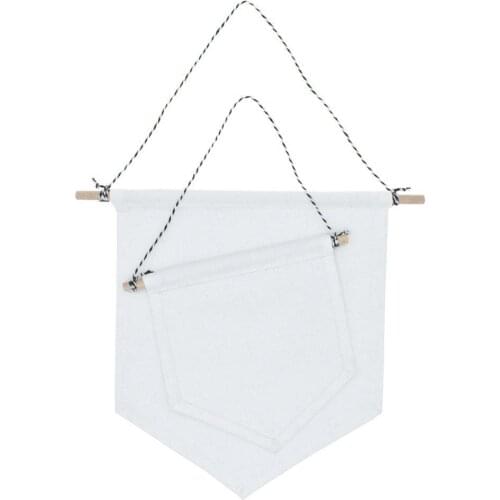 Fashion Nordic Blank Cotton Brooch Pin Badge Holder Hanging Wall Display Banner Flag Home Stay Facility Living Room Decoration