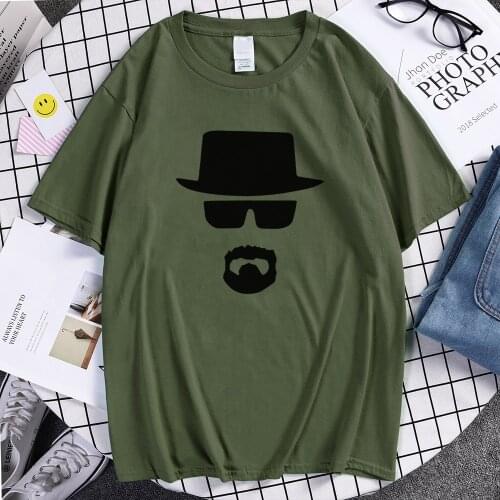 Mens T-shirts summer 2019 short sleeve t shirt Heisenberg character pattern cotton T-shirt brand clothing kpop hip hop top tees