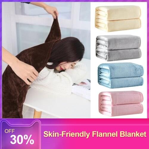 Soft Warm Coral Fleece Blanket Winter Sheet Bedspread Sofa Throw 5 Size Light Thin Mechanical Wash Flannel Blankets