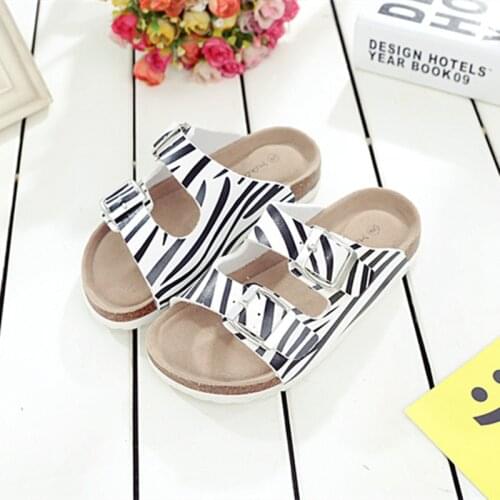 2021 New Summer Cork Sandals Family Sandals for Boys and Girls Parent-child Beach Shoes Fashion Non-slip Fashion All-match 27-37