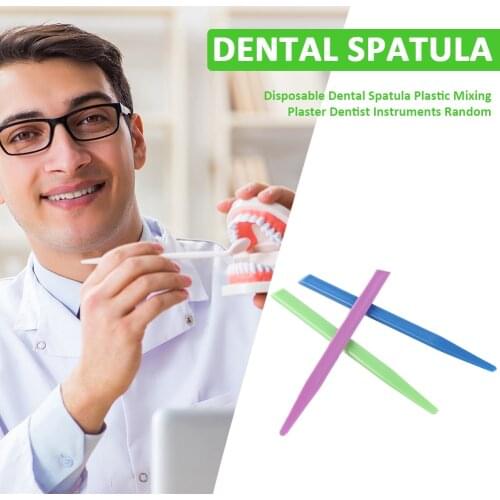 Disposable Dental Spatula Plastic Mixing Plaster Dentist Instruments For Impression Material Dental Tools Random Color