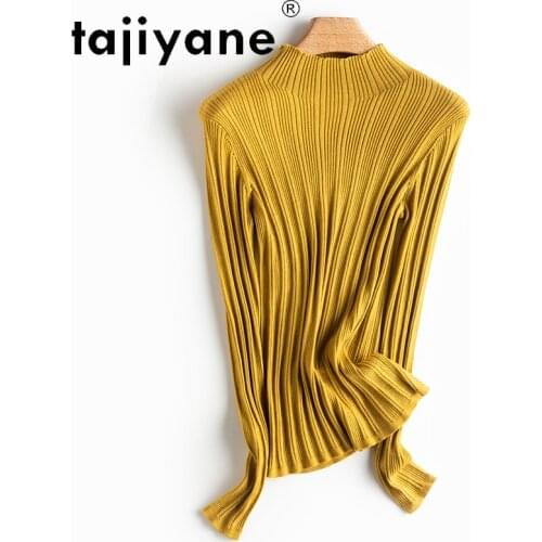 Fall Women 2021 Real Wool Sweater Woman Pullover Knitted Sweaters Woman Sheep Fur Coats Winter Tops Pulls Femme TN948