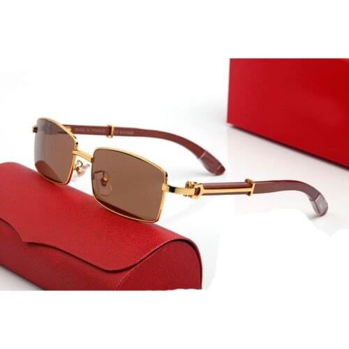 Pawes New Mens Rimless Glasses Wood Full Frame Square sunglasses Men Optical Myopia Clear Spectacles Frames 144397