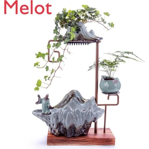 Gift Home Living Room Water Fountain Atomizer Hallway Ceramic Office Desk Surface Panel Creative Fortune Decoration