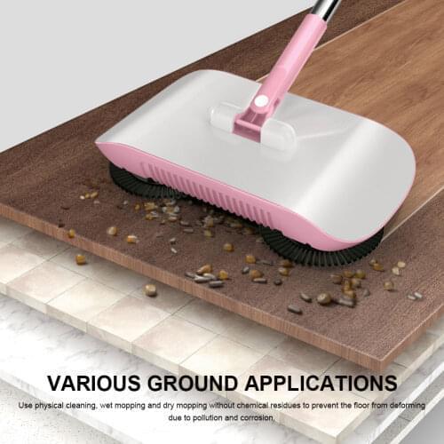 Factory direct hand push sweeper household broom dustpan mop all-in-one gift mop sweeper without dead corner cleaning mop