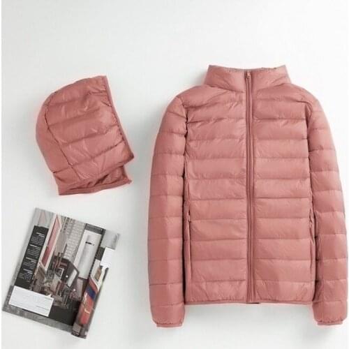 Sanishroly M-3XL Women White Duck Down Jacket Autumn Winter Ladies Ultra Light Hooded Down Coat Parkas Short Tops Plus Size 1125