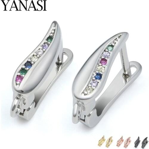 Leaf Earrings Hooks Jewelry Accessories Earwire Hooks Clasps DIY Crystal Pearl Tassel Earring Findings Components Wholesale