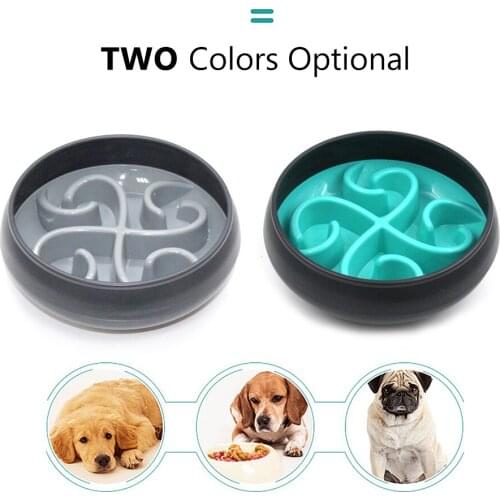 Anti Choke Dog Cat Feeding Slow Bowl Silicone Pet Feeder Bowl Pet Supplies Durable Non-Toxic Preventing Choking Pet Accessories