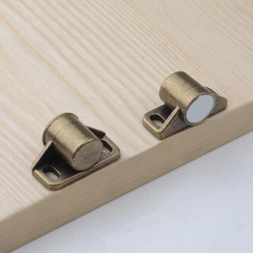 Strong magnet stopper door catch lock latch Bronze kitchen cabinet damper bumper Soft Closer Wardrobe Hardware Furniture Fitting