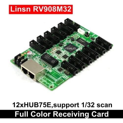 Linsn RV908M RV908M32 Synchronous Led Video Screen Receiving 1/32 Scan LED Control Card