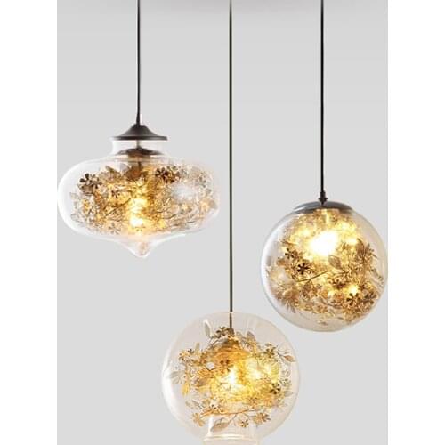Modern Carved Glass Pendant Lights Fixtures Minimalist Bedroom Aisle Hanging Lamp Creative Art Restaurant Bar led Pendant Lamps