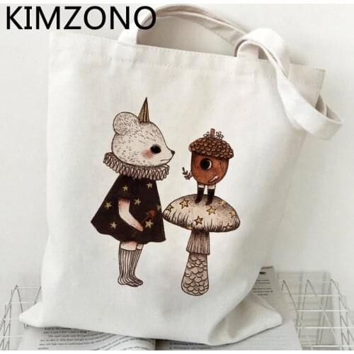 Mushroom shopping bag bolsa canvas grocery jute bag eco bag jute cloth sac toile