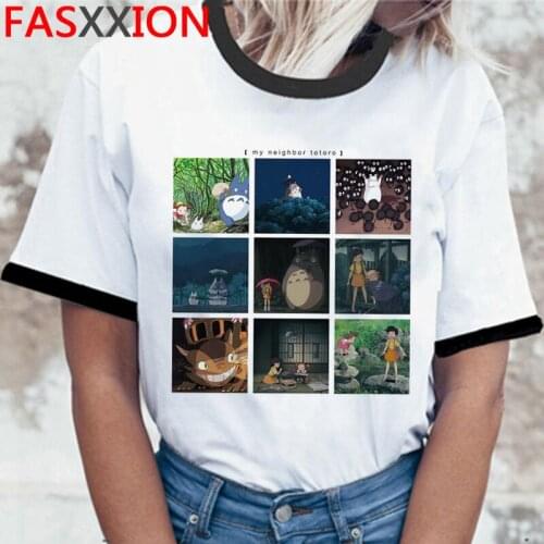Totoro Studio Ghibli t-shirt summer top female ulzzang 2021 harajuku vintage print summer top tshirt kawaii