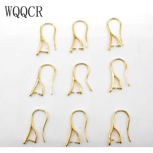 WQQCR High Quality DIY Handmade Gold And Silver 10X21 Ear Jewelry Connector Ear Clip Ear Buckle 925 Ladies Jewelry Accessories